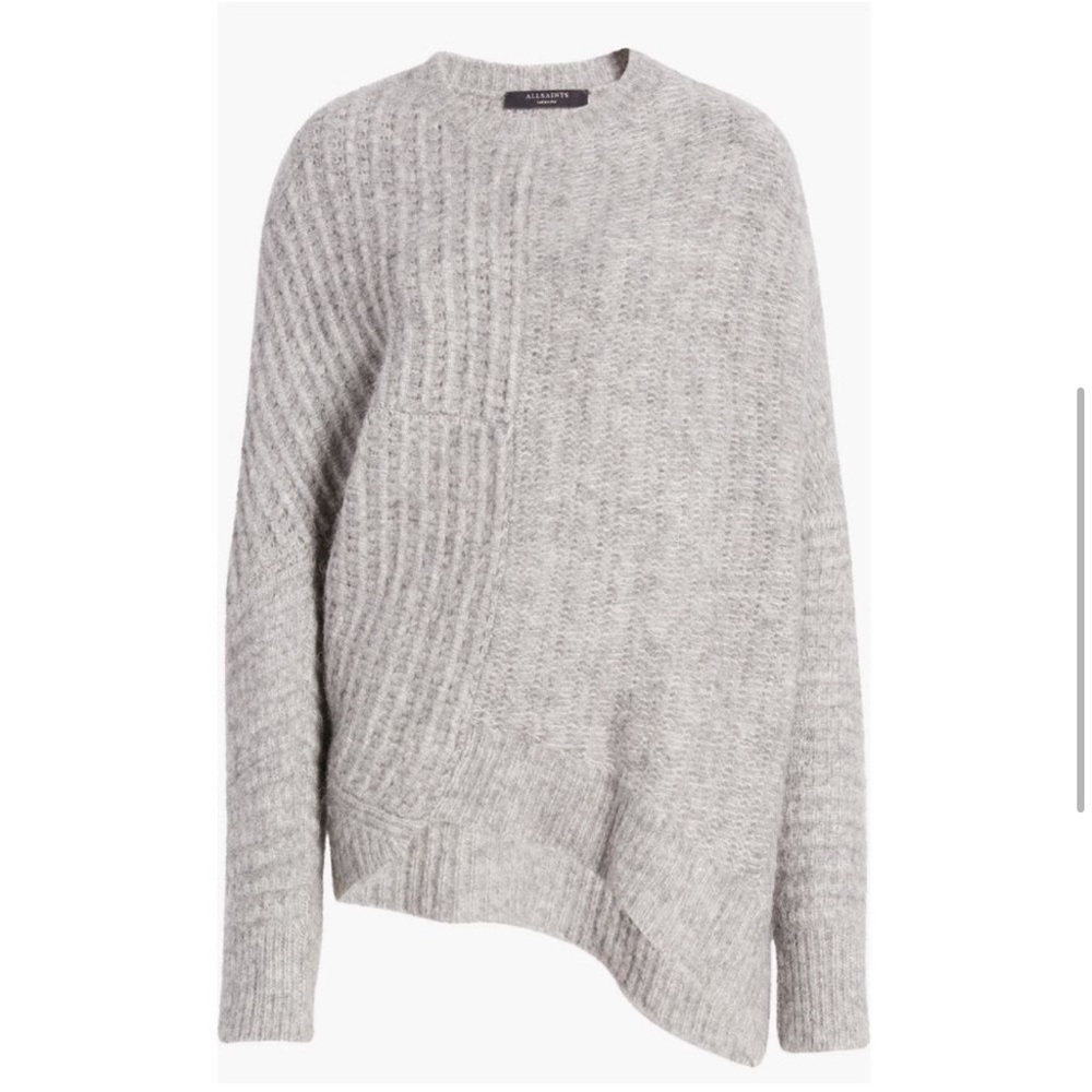 All Saints Selena Asymmetric Sweater, Alpaca Wool - Picture 4 of 16